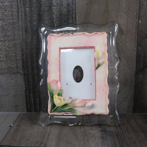 Sentiments Musical Photo Frame Fits 3 By 5" The Wind Beneath My Wings Tulips - Picture 11 of 11